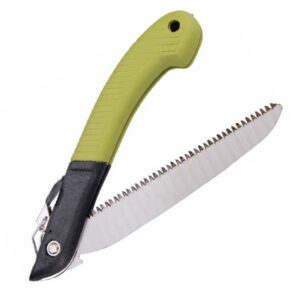 Összecsukható Ágvágó fűrész 180mm Gumírozott Nyél kézi ágnyeső (Mindkét Irányban Vág)